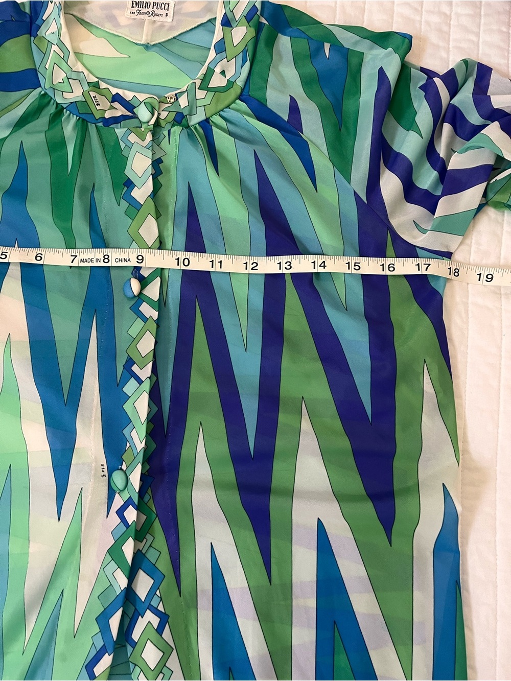 Vintage  Chevron Button-Front Duster - Picture 8 of 10